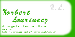 norbert laurinecz business card